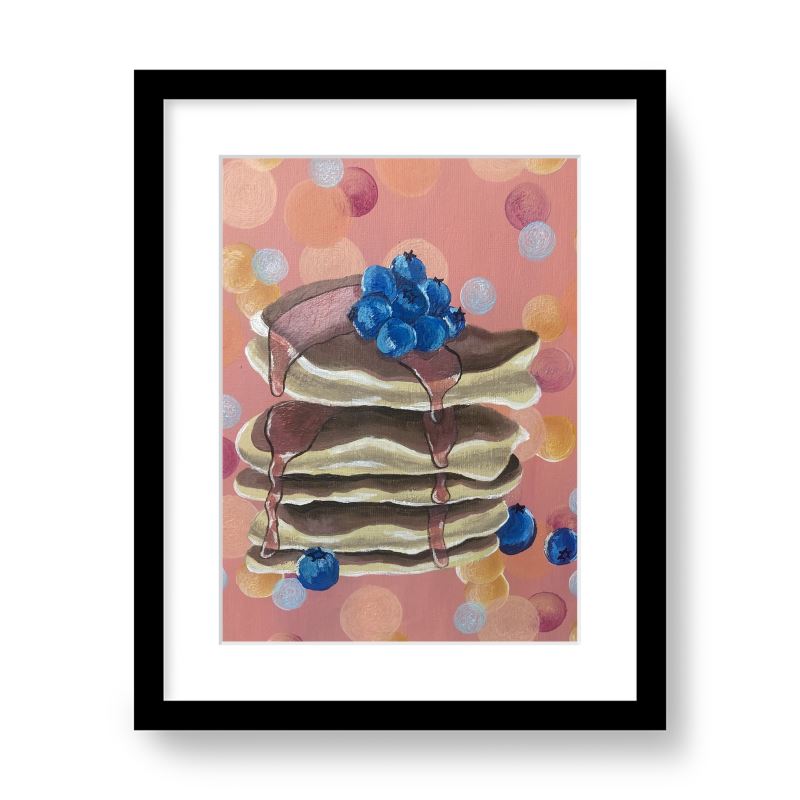 Stack of Blueberry Pancakes Art Print