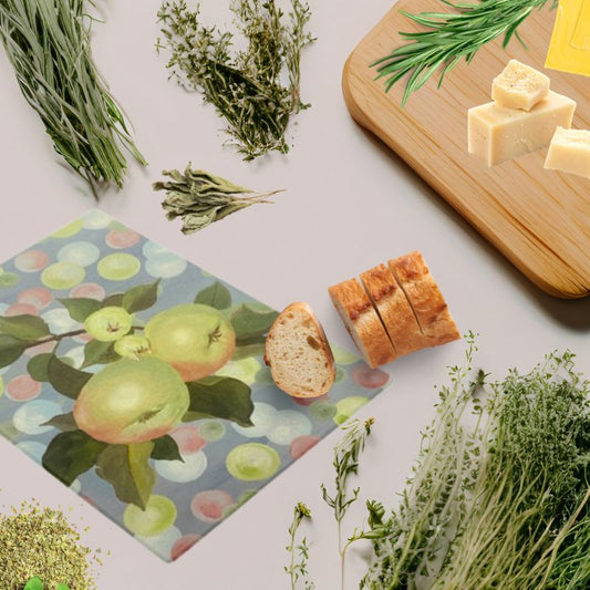 Apple Harvest Glass Cutting Board