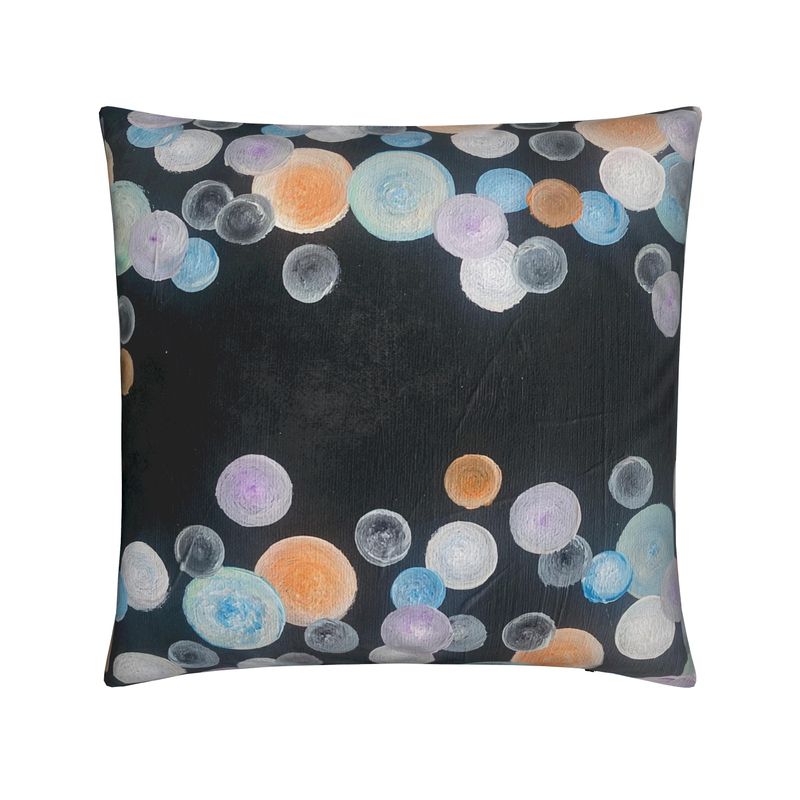 Lux Marbles on Black Artist Print Pillow