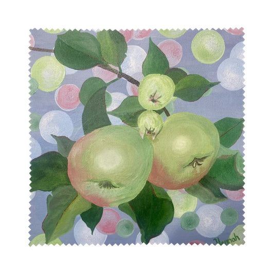 Set of 4 Fruit Themed Glasses Cleaning Clothes