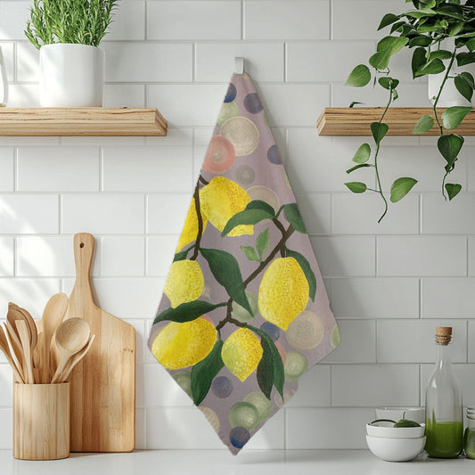 Lemon Confetti Cotton Tea Towel