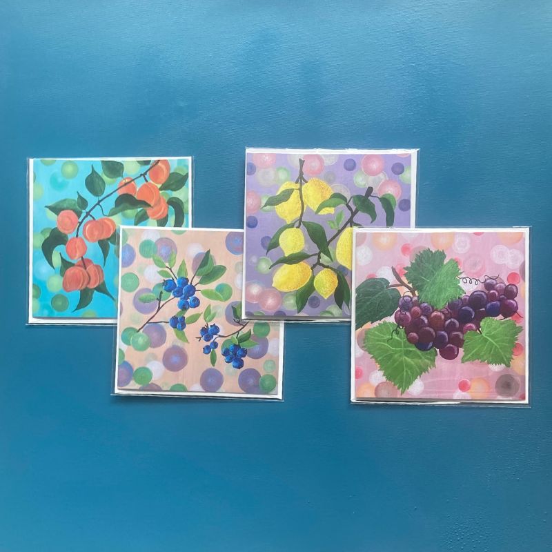 Fun Fruit Square Greeting Card