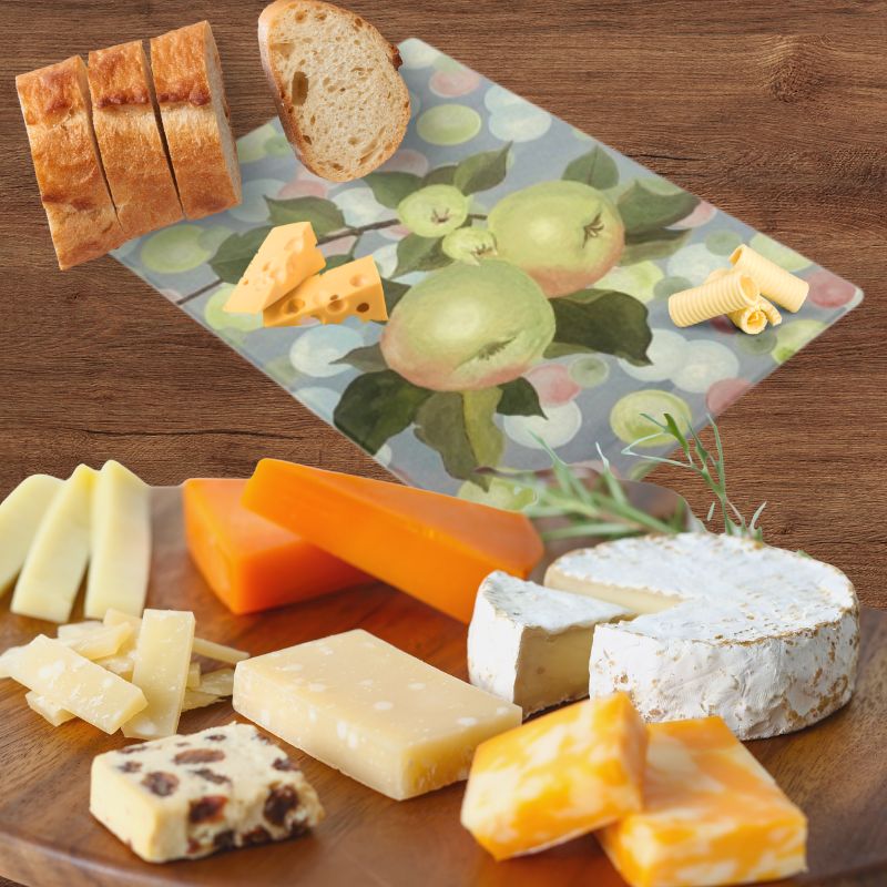 Apple Harvest Glass Cutting Board
